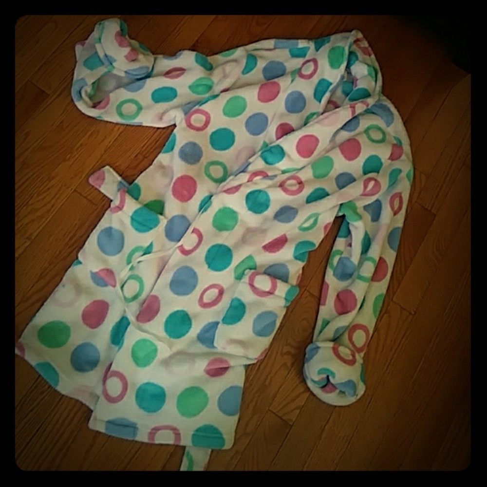Croft & Barrow fleece polka dot robe